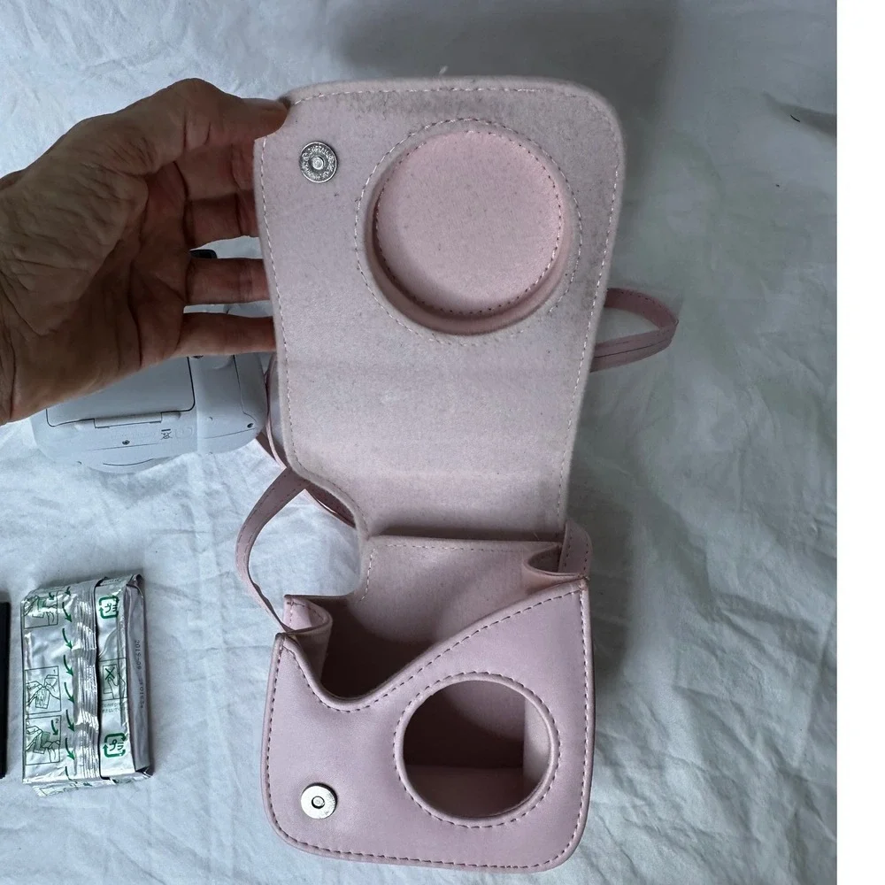 Fujifilm Instax Mini Camera White Pink Bag Film Lot